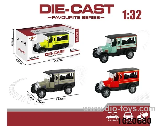 1:32 alloy pull back car in window box