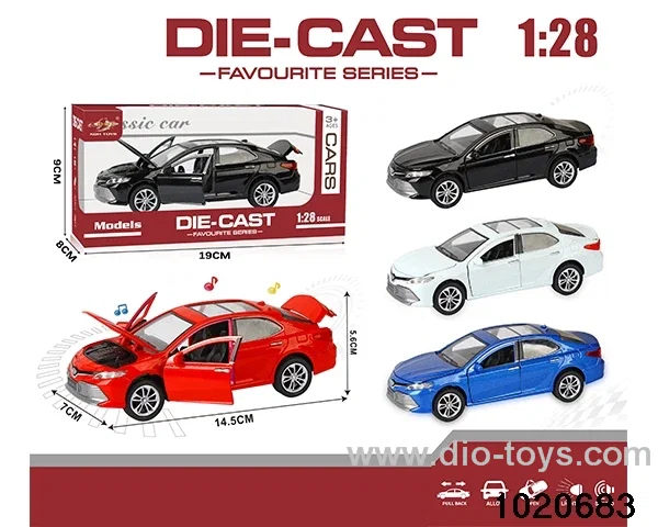 1:28 alloy pull back car W L/M in window box