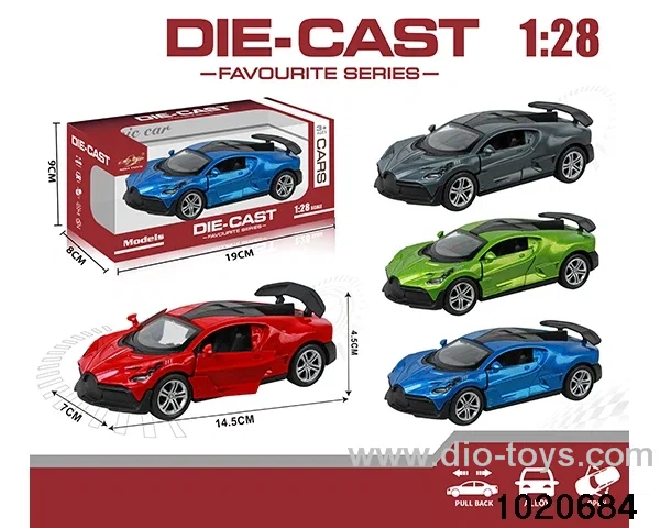 1:28 alloy pull back car in window box
