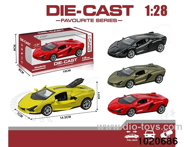 1:28 alloy pull back car in window box