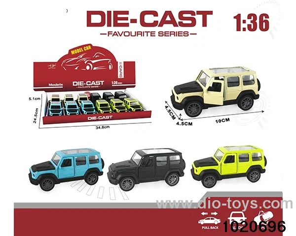 1:36 alloy pull back car in display box