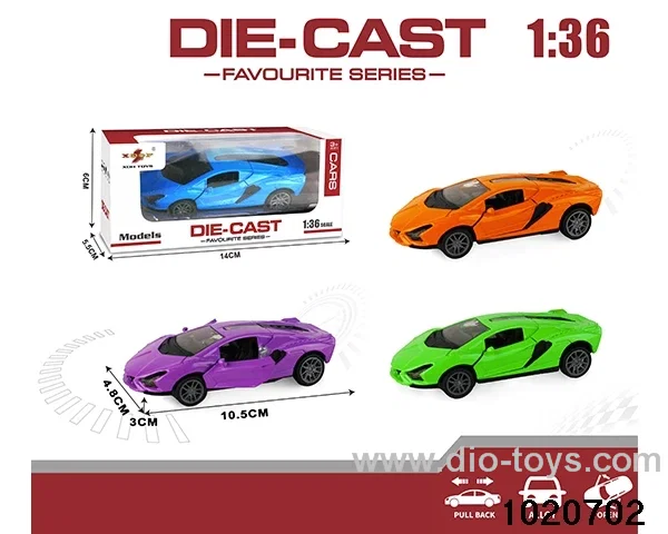 1:36 alloy pull back car in window box