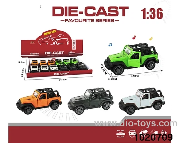 1:36 alloy pull back car W L/M in display box