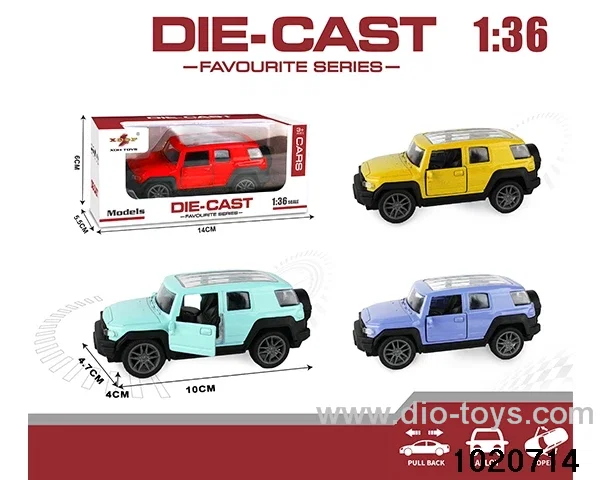 1:36 alloy pull back car in window box