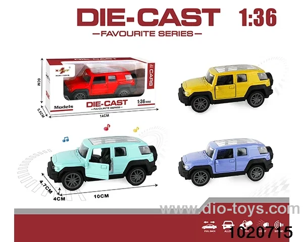 1:36 alloy pull back car W L/M in window box