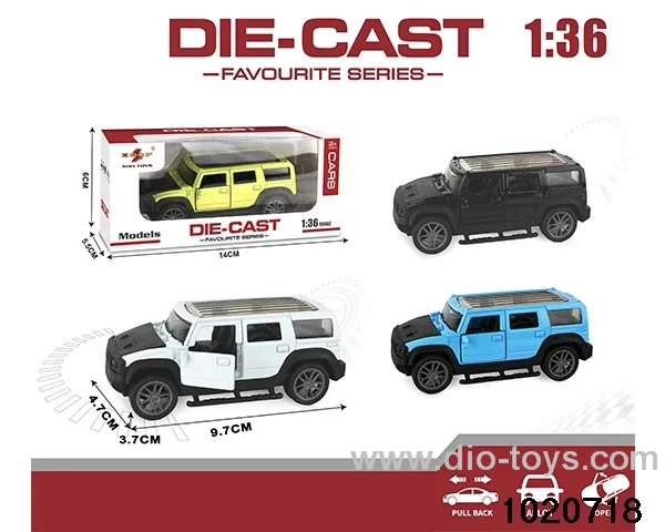 1:36 alloy pull back car in window box