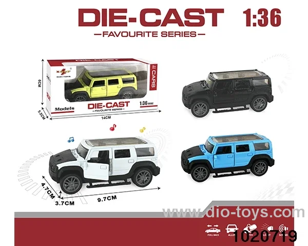 1:36 alloy pull back car W L/M in window box