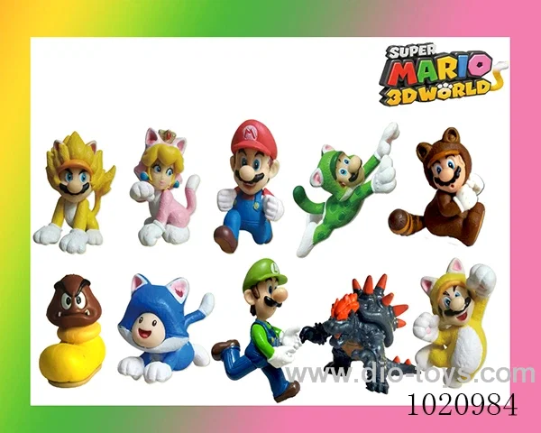 3.8inch mario doll 10sets mixed loading in opp bag