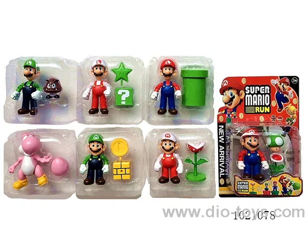 10-11.5cm mario doll 6sets mixed loading  in Blister with insert