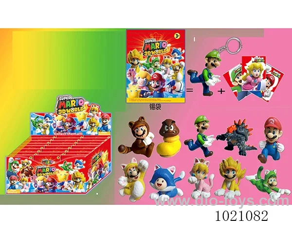 24pcs 3.8inch mario doll 10sets mixed loading in display box