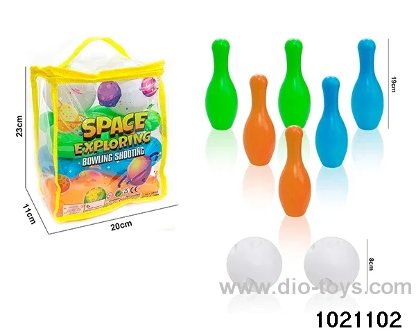 19cm bowling ball in PVC hang bag