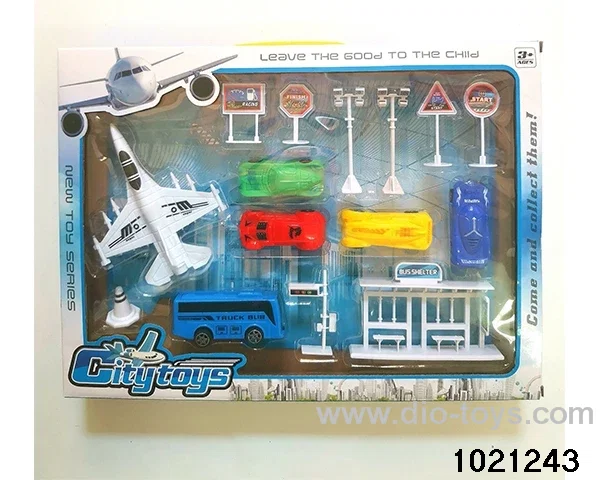 pull back plane+ejector car in window box