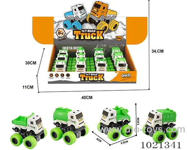 12pcs double friction car in Display box