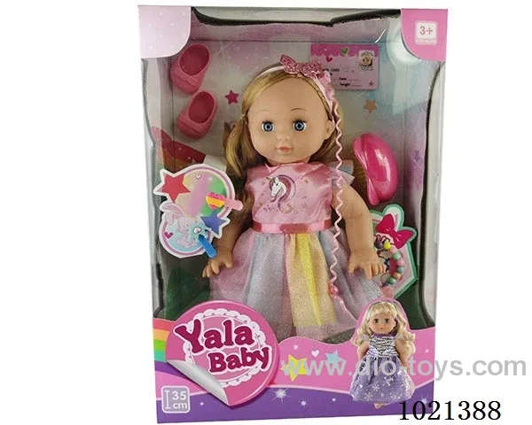 35cm doll with  ornament in window box
