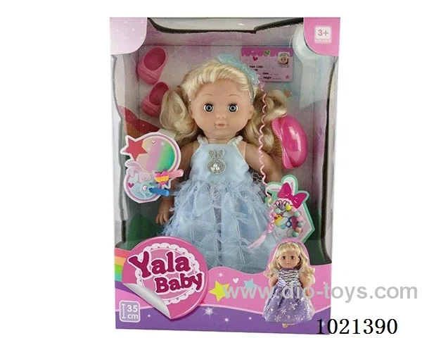 35cm doll with  ornament in window box