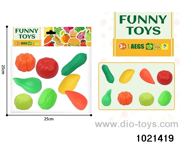 8pcs Blow Bottled Vegetables in pe bag with header