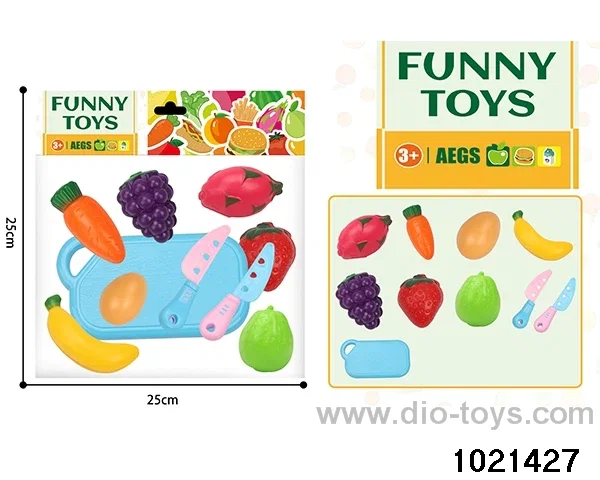 10pcs Slice and Dice Fruits + Vegetables in pe bag with header