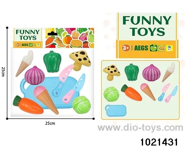10pcs Slice and Dice Vegetables + Ice Cream in pe bag with header