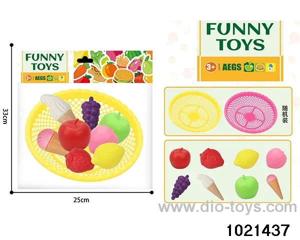 8pcs Blown fruit ice cream in pe bag with header