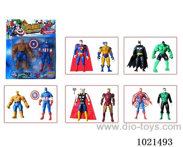 2pcs 5.5inch Avengers doll with light 5sets mixed loading in  Blister with insert