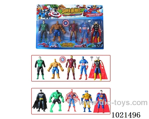 5pcs 5.5inch Avengers doll with light 2sets mixed loading in  Blister with insert