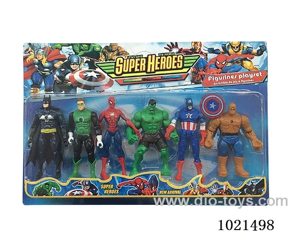 6pcs 5.5inch Avengers doll with light in  Blister with insert