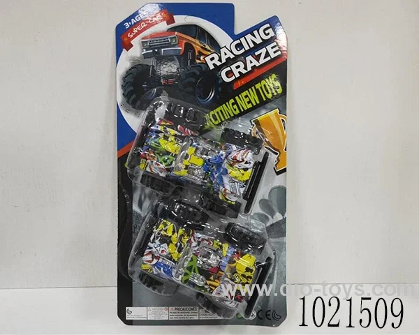 2pcs friction car in blister card
