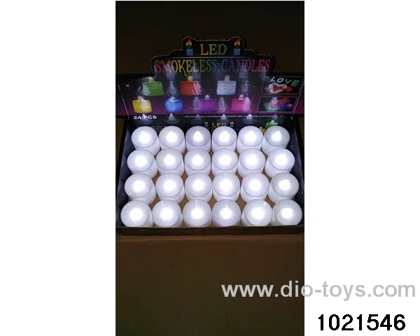 LED electronic candle light (white shell white (always on)) in display  box