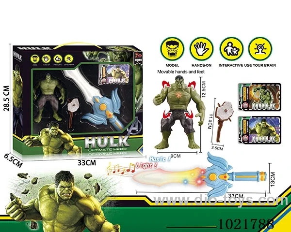 Hulk&Glowing sword with sound in window box