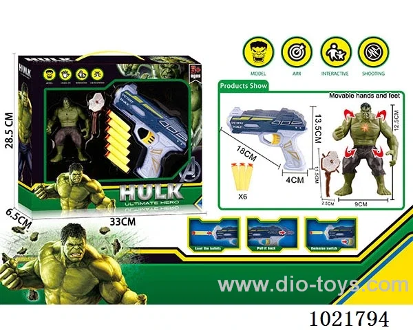 Hulk soft gun set with Light &weapon in window box