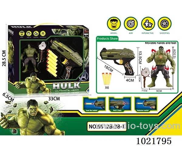 Hulk soft gun set with Light &weapon in window box