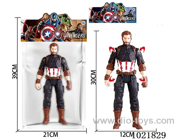 12inch Captain America with light&music in PP bag with header