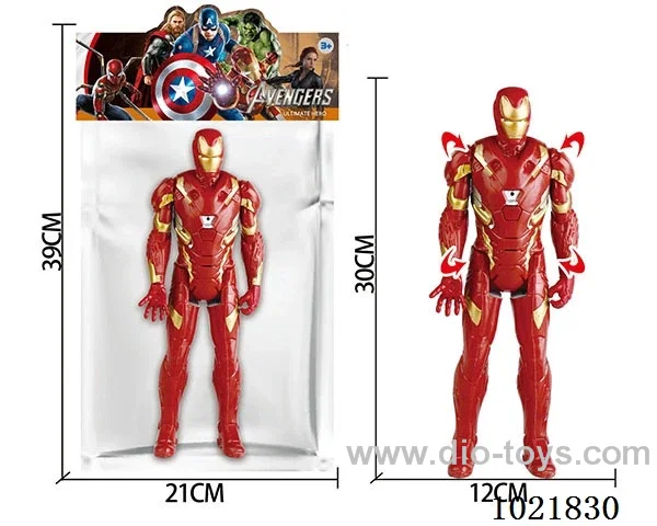 12inch Iron Man with light&music in PP bag with header