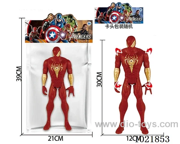 12inch Spider-Man with light&music (could movable joint)in PP bag with header