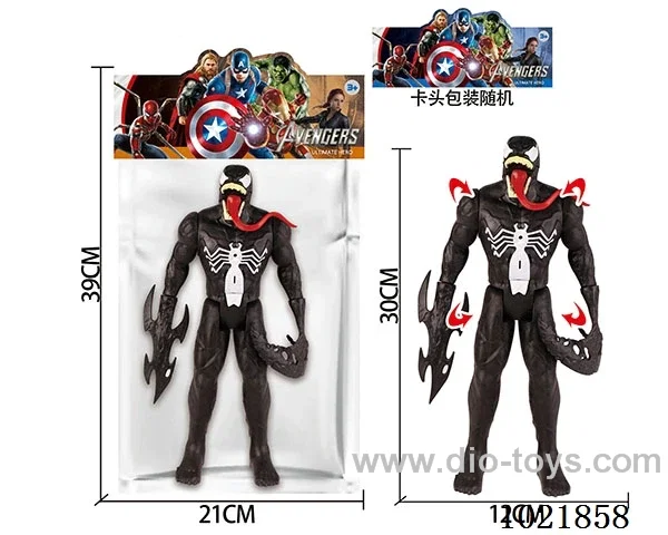 12inch  venom _x000D_
 with light&music (could movable joint)in PP bag with header