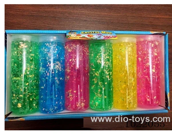 6pcs Crystal clay 4color mixed loading in box