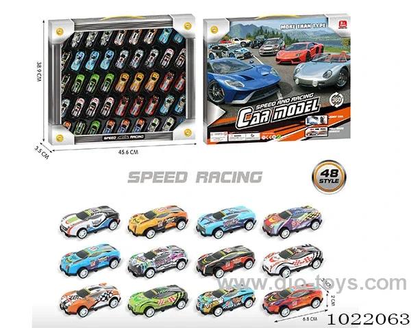 45pcs pull back car 12sets mixed loading in Window box