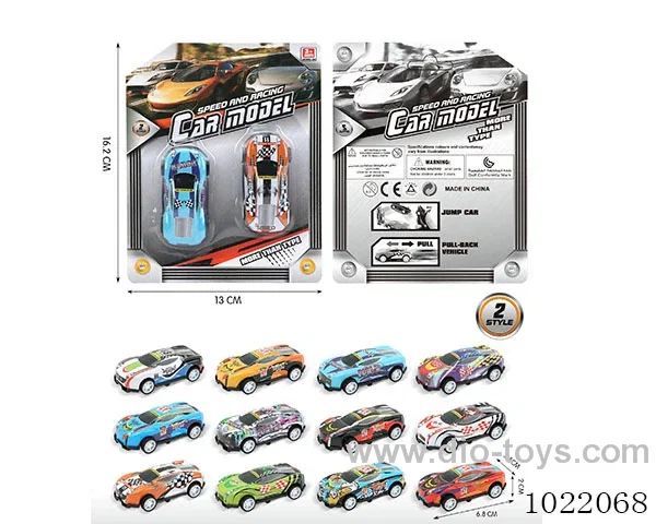 2pcs pull back car 12sets mixed loading in Blister card