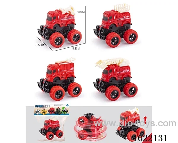 Collision deformation friction car 4sets mixed loading in PP bag with header