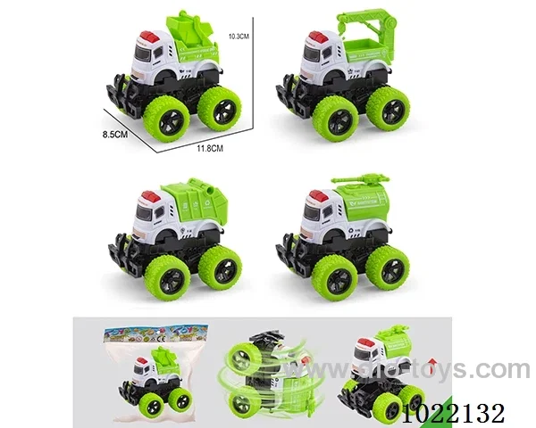 Collision deformation friction car 4sets mixed loading in OPP bag