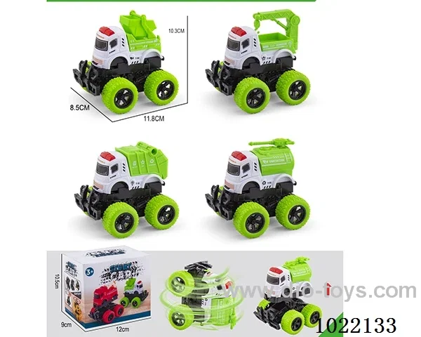 Collision deformation friction car 4sets mixed loading in Color box
