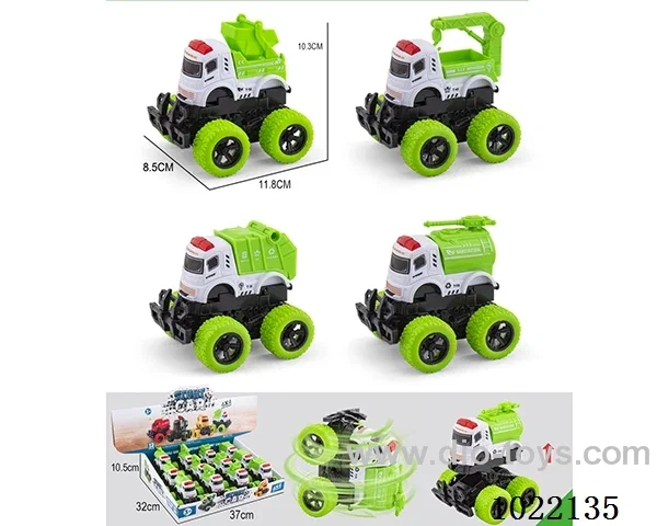 Collision deformation friction car 4sets mixed loading in Display box