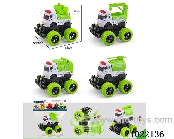 Collision deformation friction car 4sets mixed loading in PP bag with header