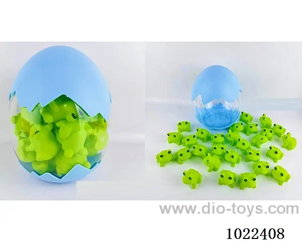 28pcs Rubber frog in cannon