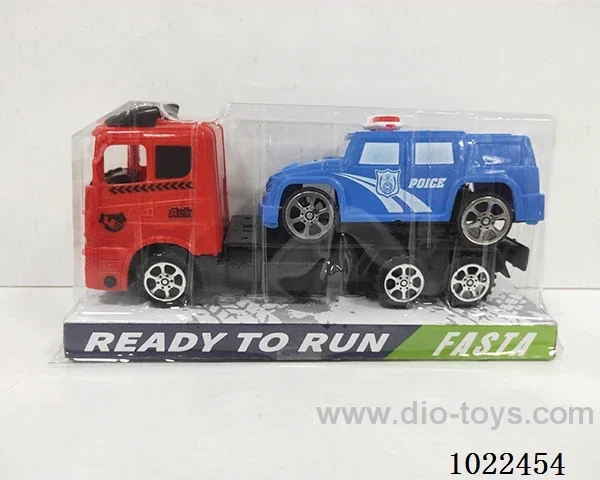 Inertial car 2color &2set mixed loading in PVC cover