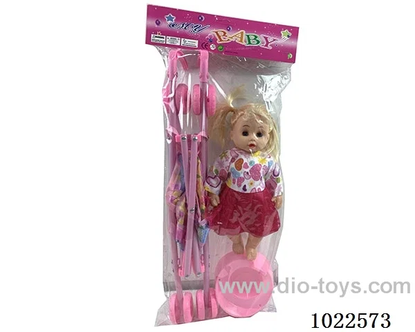12inch doll with Cart & bedpan &IC in pp bag with header
