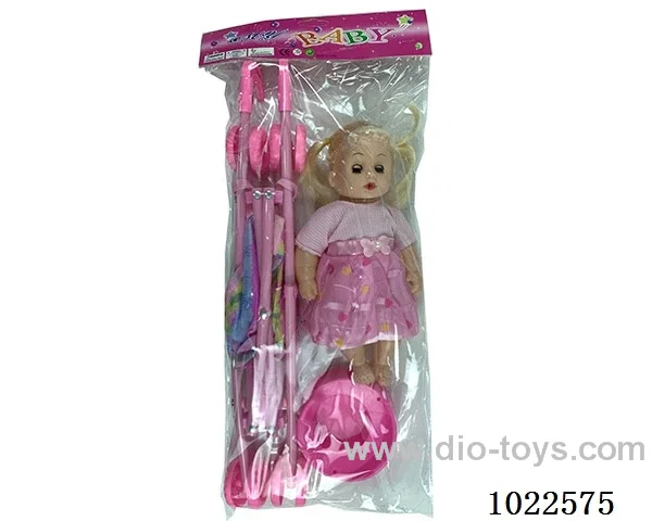 12inch doll with Cart & bedpan &IC in pp bag with header