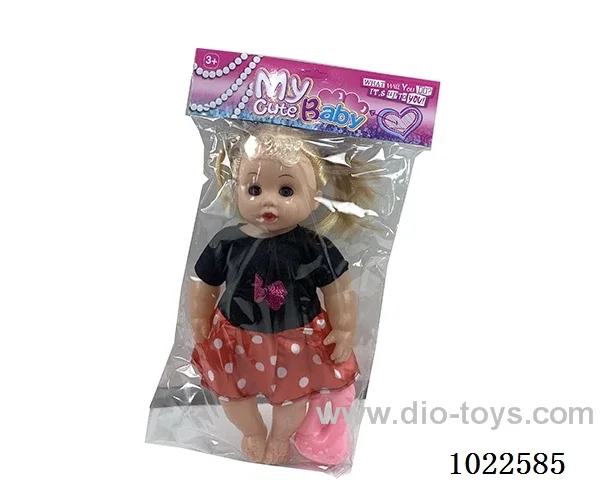 12inch doll with milk bottle &IC in pp bag with header