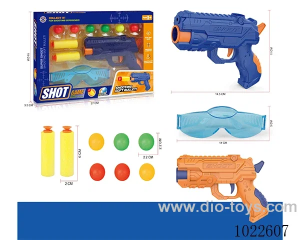 Dual-purpose gun with goggles 2color mixed loading in window box