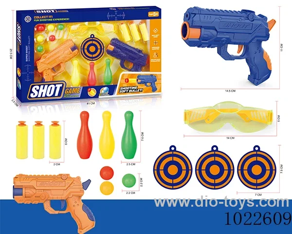 Dual-purpose gun with goggles 2color mixed loading in window box
